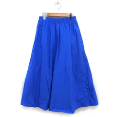 ギャップ GAP フレア スカート マキシ コットン 綿 ゆったり 無地 S 青 ブルー /NT23