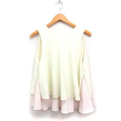 スナイデル SNIDEL ノースリーブ フレア ブラウス 背あき 無地 F アイボリー 白 ピンク /FT37