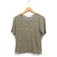 ポイ バイ クリッツィア Poi by KRIZIA ロゴ刺繍 ヒョウ柄 Tシャツ カットソー 半袖 M ベージュ /FT12