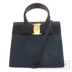 Salvatore Ferragamo サルヴァトーレフェラガモ ヴァラリボン 2WAY ハンドバッグ スウェード レディース [中古]