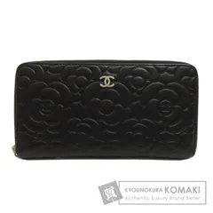 CHANEL シャネル カメリア シルバー金具 長財布（小銭入れあり） カーフ レディース [中古]