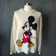 ミッキーマウス アイボリー ニット セーター
