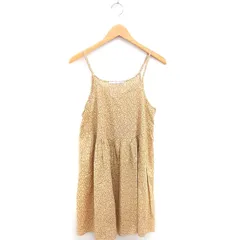 デニシェ denicher キャミワンピ ワンピース ミモレ丈 ロング 小花柄 フレア ノースリーブ オレンジ グリーン 緑 /TT24