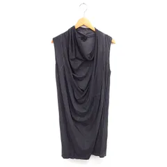 スノッブドノブレス s'nob de nobless ワンピース ドレープ プルオーバー ロング 薄手 ノースリーブ S グレー /TT2