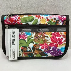 8966　LeSportsac レスポートサック　ポーチ　タグ付き　ハワイ限定　スイートワヒネ　スウィートワヒネ　ホワイト　レディース　軽量　シンプル　トラベルコスメティック　TRAVEL COSMETIC　SWEET WAHINE　花柄　フラダンス　ウクレレ