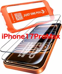 【TORRAS】フィルム For iPhone 17 Pro Max ガラスフィルム 航空宇宙ガラス 周り浮き防止 9H+硬度 米軍MIL規格 全面保護 10倍強化 極細ベゼル対応 ラウンドエッジ 超簡単貼り付け