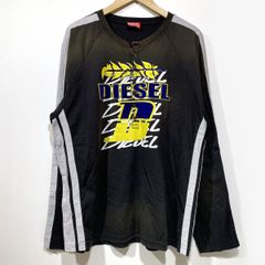 DIESEL ヘンリーネック 長袖カットソー ロゴプリント - メルカリ