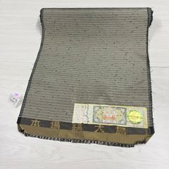 キングサイズ】本場大島紬 男物 【格子文様】希少絣 疋反物 泥染 着尺 