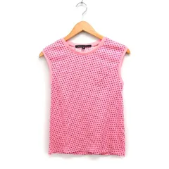 マークジェイコブス MARC JACOBS 国内正規品 ハート柄 プリント タンクトップ 丸首 コットン 綿 S ピンク /FT28