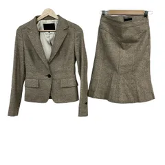 UNTITLED(アンタイトル) スカートスーツ レディース美品  - ベージュ×ダークブラウン