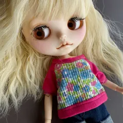 1/6 アウトフィット 半袖Tシャツ 花柄 ブライス リカちゃん