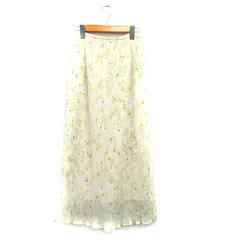スナイデル SNIDEL プリーツスカート ロング 花柄 0 イエロー 黄 /KT21