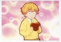 【中古】キャラカード 我妻善逸(チョコ) 「鬼滅の刃 中高一貫!!キメツ学園物語 ～バレンタイン編～×ufotable Cafe/マチ★アソビCAFE ブロマイドくじ」