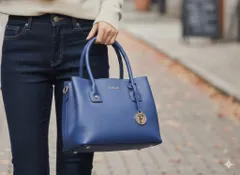 FURLA フルラ 2way ショルダーバッグ ハンドバッグ ネイビー 斜め掛け レディース