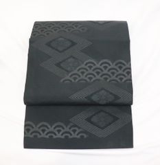 MO-3371 夏帯 名古屋帯 絽 喪帯 花菱 入子菱 喪服用 MO-3371 夏帯 名古屋帯 絽 喪帯 花菱 入子菱 喪服用 - メルカリ