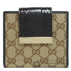 GUCCI グッチ 181669 GG 二つ折り財布（小銭入れあり） キャンバス レディース [中古]