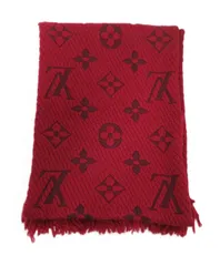 LOUIS VUITTON/ルイ ヴィトン　エシャルプ ロゴマニア マフラー   413287   ウール/シルク　赤　【中古】