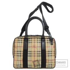 BURBERRY バーバリー ノバチェック 2WAY ビジネスバッグ PVC メンズ [中古]