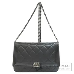 CHANEL シャネル チェーンウォレット ボーイシャネル シルバー金具 長財布（小銭入れあり） ラムスキン レディース [中古]