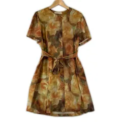 美品 Madame Nicole マダムニコル フローラル 春夏 SS ワンピース ポリエステル イエロー レディース【古着】【中古】【送料無料】