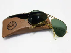 【質Banana】中古!ボシュロム・ジャパン Ray Ban B＆L ゴールド BL刻字横 USA サングラス ケース・はがき付き♪②