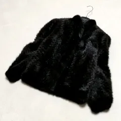 ELEGANCE L fur ミンク　毛皮　コート　ショートコート　ブラック　ネーム入り　レディース　中古美品　フリーサイズ　管理番号KKVNKO4912