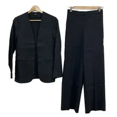 theory(セオリー) レディースパンツスーツ レディース美品  - ダークネイビー 麻混
