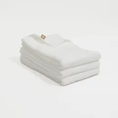 【送料無料】フェイスタオル 厚手 3枚セット ふわふわ 34×85 白 ホワイト