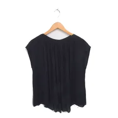 ロペ ROPE ブラウス カットソー フレア プルオーバー 透け感 ノースリーブ 38 ブラック 黒 /TT