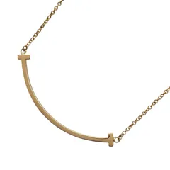 ティファニー TIFFANY＆CO Tスマイルネックレススモール ピンクゴールド Au750 ジュエリー