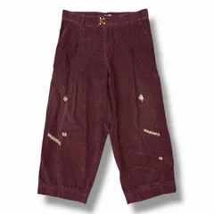 kolor BEACON ダメージコーデュロイパンツ ワイドパンツ カラービーコン 24WBBM-P01135 ボルドー 3 （8229M）