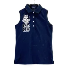 サイズ：00 PEARLY GATES パーリーゲイツ  ノースリーブポロシャツ  ネイビー系 [240101533425] ゴルフウェア レディース ストスト