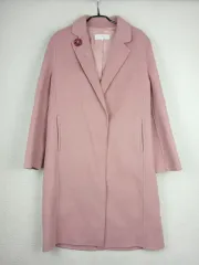 オリーブ デ オリーブ レディース ピンク ウール コート (S)