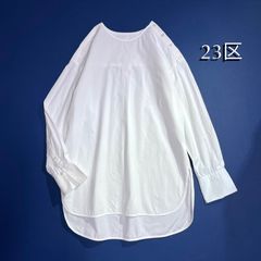 新品タグ付き 23区S カンクリーニティアードフリルブラウス32 - メルカリ