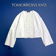 TOMORROWLAND ホワイトコンビネーションサークルレースブラウス 美品
