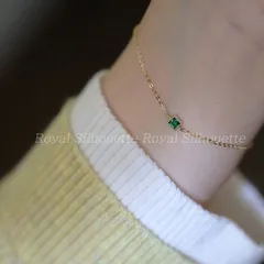 ブレスレット ゴールドカラー 金色 華奢 グリーン フェイクストーン スクエア 豪華 レディース 二次会 発表会 謝恩会 演奏会 ジュエリー ブライダル 披露宴 結婚式 きれいめ お呼ばれ アクセサリー 韓国系