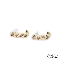 K18YG ダイヤモンド デザイン 0.5ct 3.7g レディース ピアス