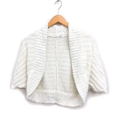 ジェラートピケ gelato pique ボレロ カーディガン 部屋着 ルームウエア F オフホワイト 白 /FT40