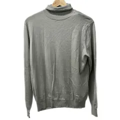 Burberry LONDON(バーバリーロンドン) 長袖カットソー サイズL メンズ - ライトグレー タートルネック/ニット