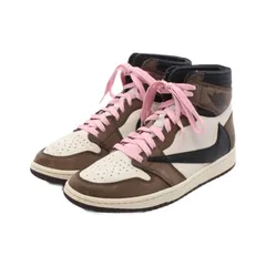 ナイキ NIKE スニーカー NIKE × TRAVIS SCOTT Air Jordan 1 Retro High レザー スニーカー メンズ Used B