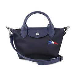 翌日発送　1500 HXG 006 ロンシャン LONGCHAMP トートバッグ レディース ネイビー プリアージュ トレパリ ハンド XS