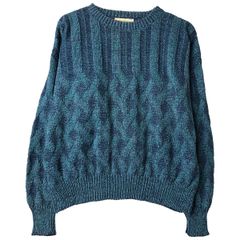 90s 00s J.CREW HANDKNIT アランニット サックスブルー - メルカリ