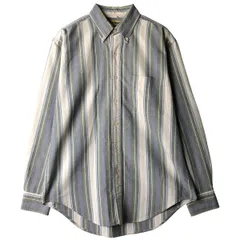 古着 80~90年代 エルエルビーン L.L.Bean マルチストライプ 長袖 ボタンダウンストライプシャツ メンズM相当 ヴィンテージ/eaa459504