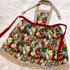 KENZO エプロン　花柄　レトロ