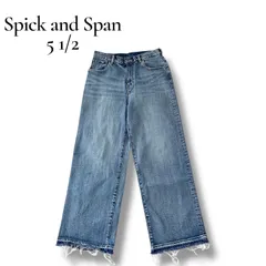 Spick and Span 5 1/2 ルーズストレート デニム パンツ 40 L 2023AW ロング ジーンズ ハイウエスト  スピックアンドスパン