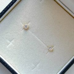 エストネーション購入 10k ピアス ピンクゴールド スタッズピアス