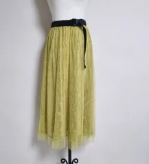 #LS3 ベルトレースロングスカート