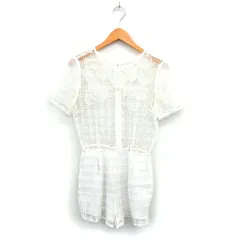 スナイデル SNIDEL シアー オールインワン レース ショート シフォン 半袖 1 白 ホワイト /NT29