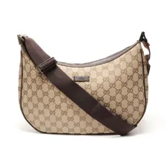 GUCCI グッチ ショルダーバッグ GG キャンバス ハーフムーン【中古】
