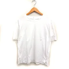 23区 オンワード樫山 ボタンスリーブ Tシャツ カットソー 半袖 無地 コットン 綿 38 ホワイト 白 /FT49